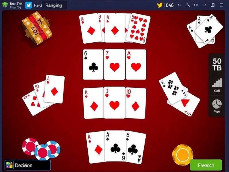 Aces Of Teen Patti strategy visualization with decision tree