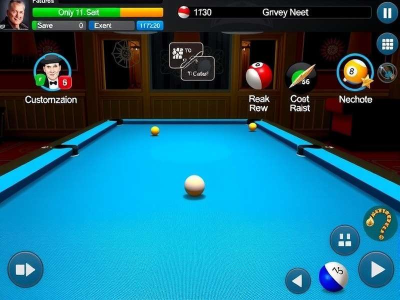 Pool King Extreme tournament competition screen