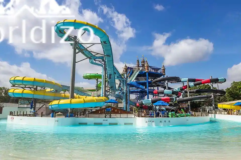 Slides on water in Schlitterbahn New Braunfels